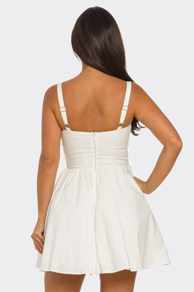 milkmaid mini dress white Milkmaid Aline Mini Dress White / Large