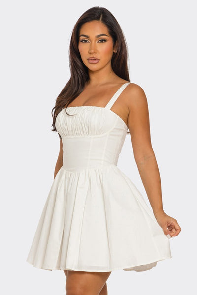 Milkmaid Aline Mini Dress White / Large Milkmaid Aline Mini Dress White / Large