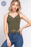 Lace-V Detail Cami Top