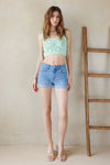 High Rise Roll Cuff Short