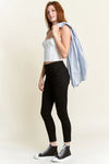 High Rise Dbl Band Push Up Skinny