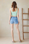 High Rise Roll Cuff Short