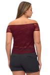 Off Shoulder Lined Lace Top