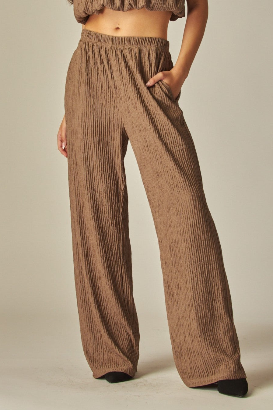 Crinkle Textured Pant