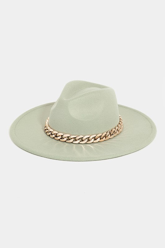 Flat Brim Chain Hat Mint
