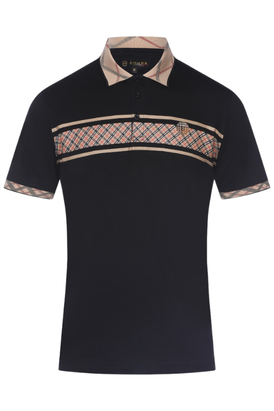 Plaid Strip w/B Medallion Polo