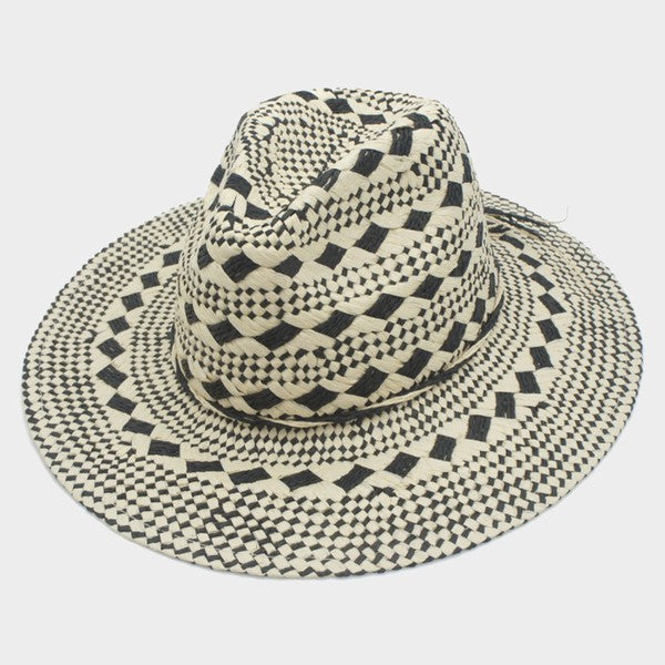 Weave Pattern Straw Hat
