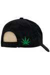 Cannabis Leaf Embroidered Heathered Baseball Hat