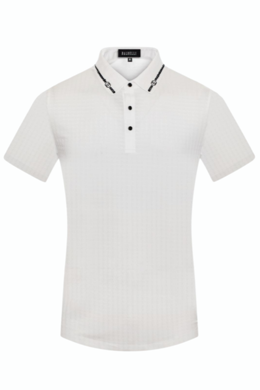 Houndstooth Textured Polo