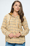 Plaid Hooded Flannel Shirt