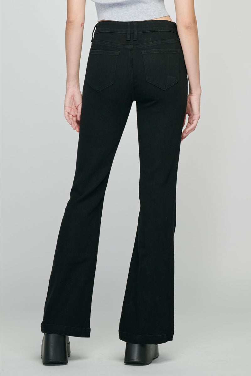 Low Rise 3-Button Flare