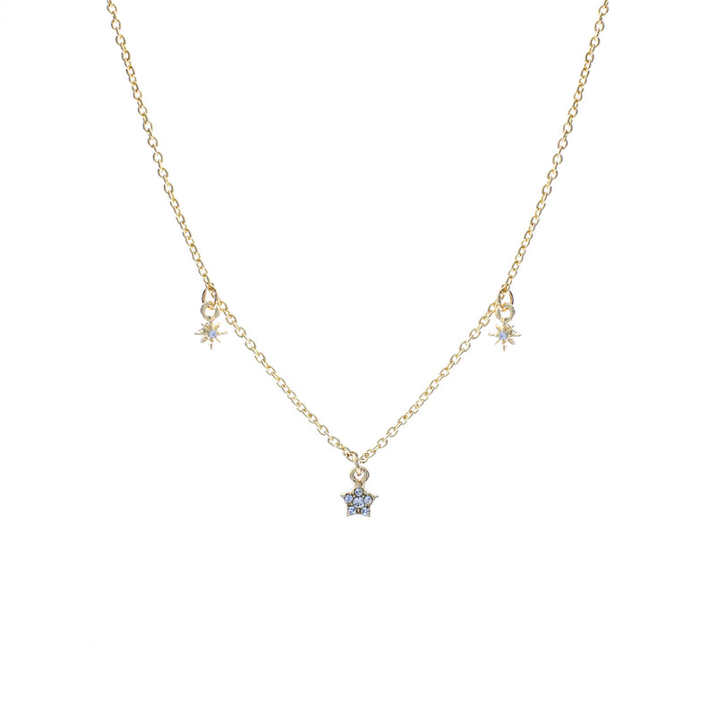 3 Star Charm Necklace