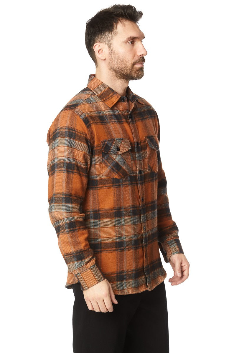 Plaid Long Sleeve Flannel Shirt
