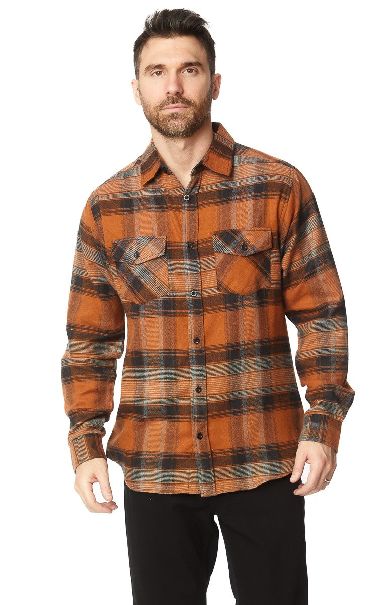 Plaid Long Sleeve Flannel Shirt