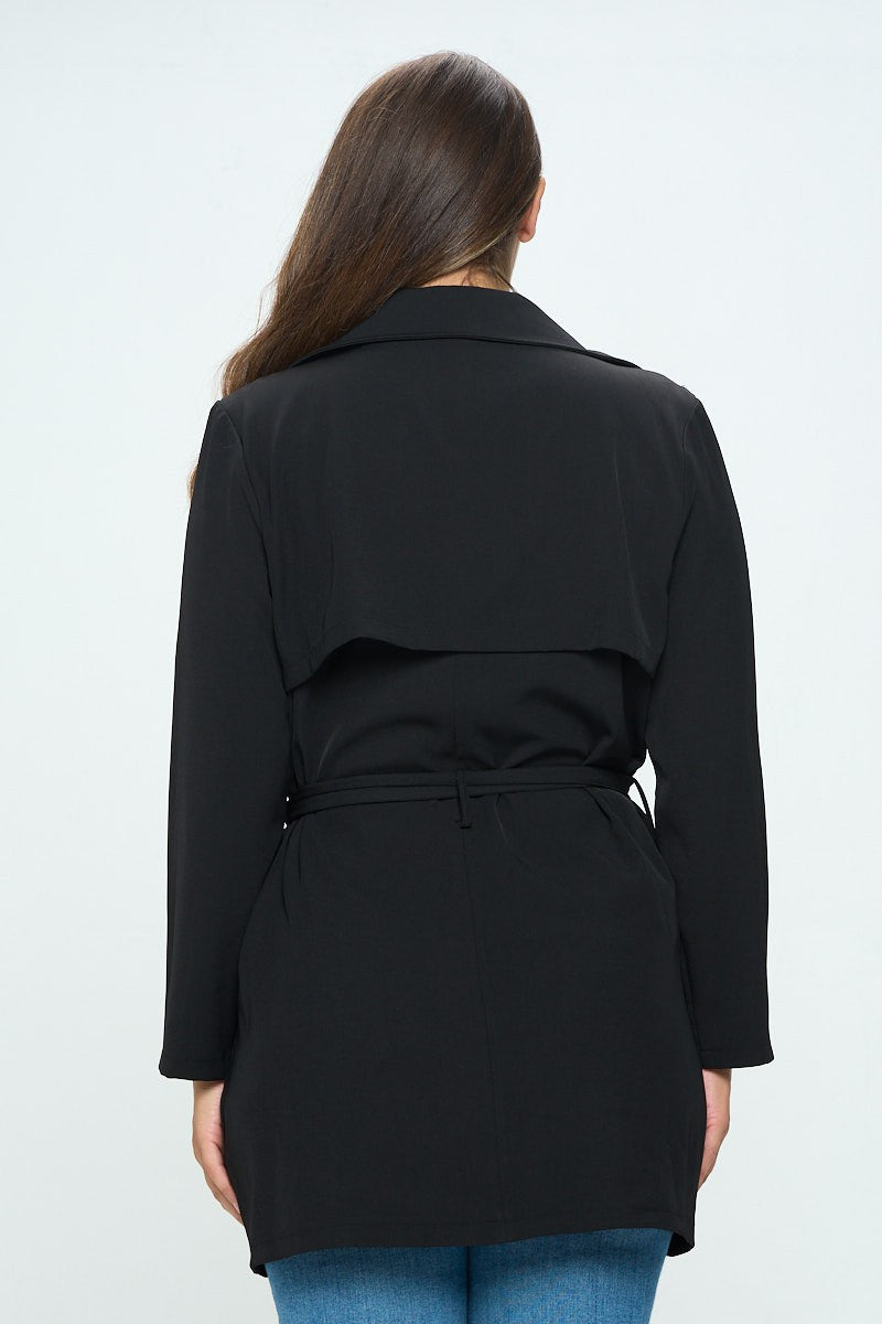 Belted Tie Front Jacket