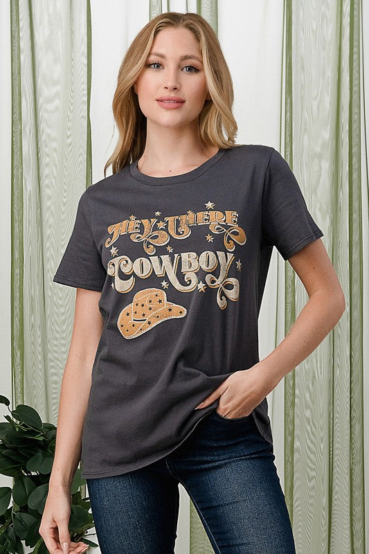 Hey There Cowboy Graphic Tee