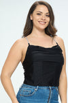 Rhinestone Strap Corset Top