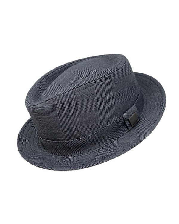Texture Plaid Fedora Hat