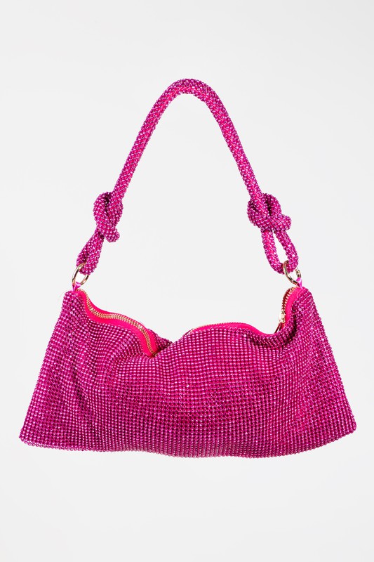 Rhinestone Studded Knot Handbag