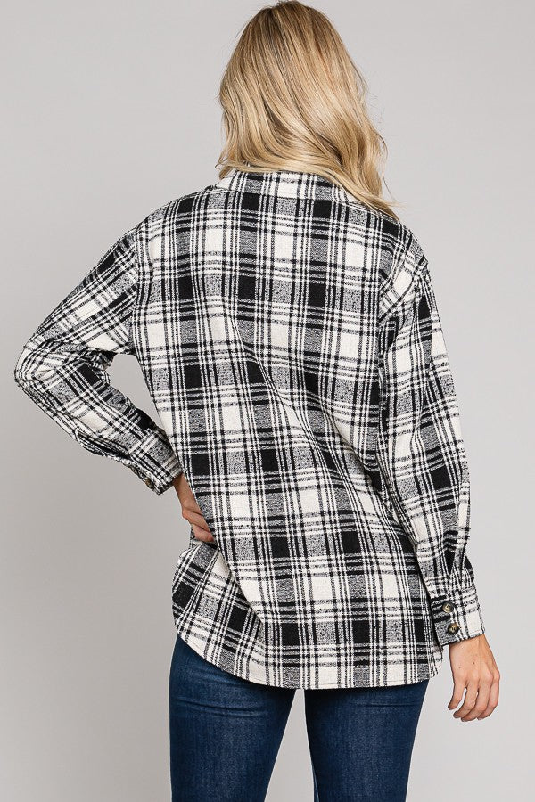 Plaid Tweed Flannel Jacket