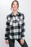 Plaid Light Pocket Button-Down Top