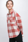 Plaid Light Pocket Button-Down Top