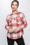 Plaid Light Pocket Button-Down Top