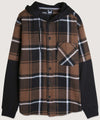 Hooded Contrast Flannel Jacket