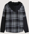 Hooded Contrast Flannel Jacket