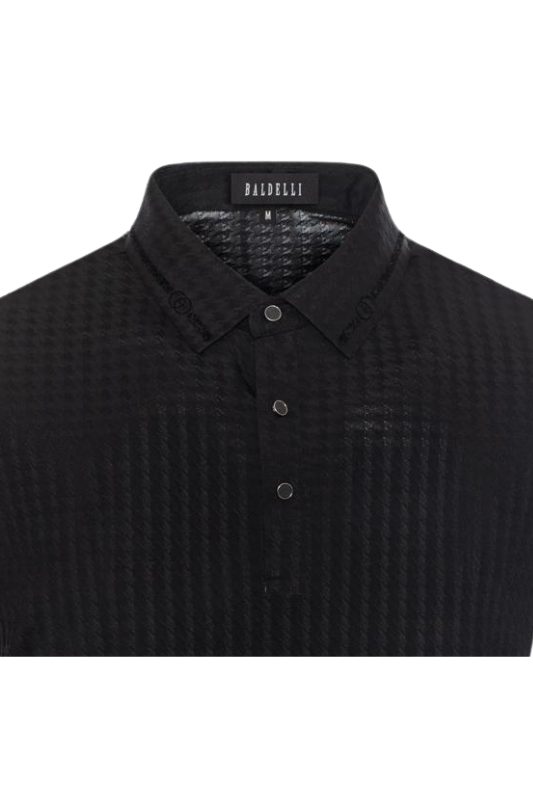 Houndstooth Textured Polo