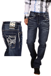Tribal Stitch Pocket Denim