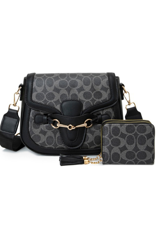 Oval Logo Bag w/Hardware and Wallet