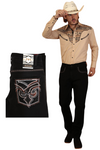 Fleur De Lis Stitch Pocket Denim