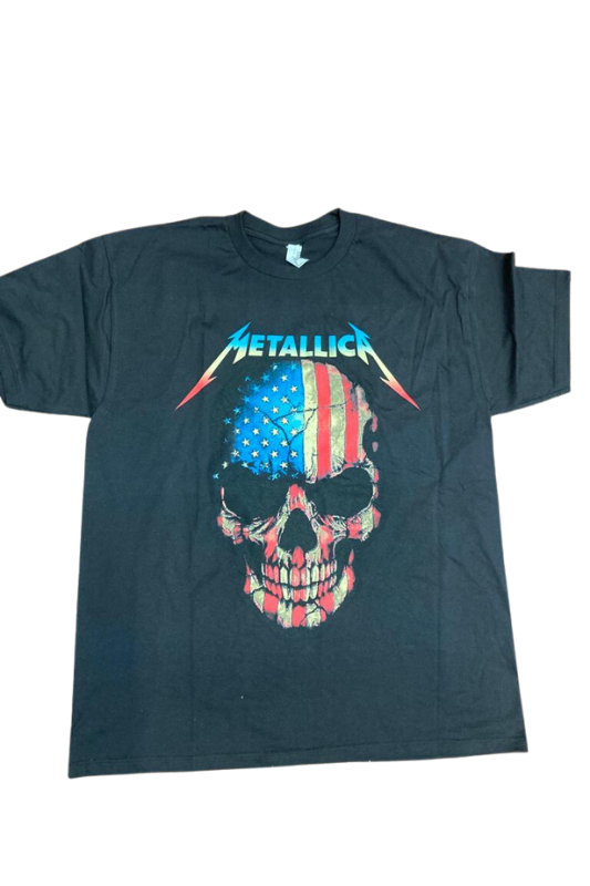 Metallica Flag Skull Graphic Tee