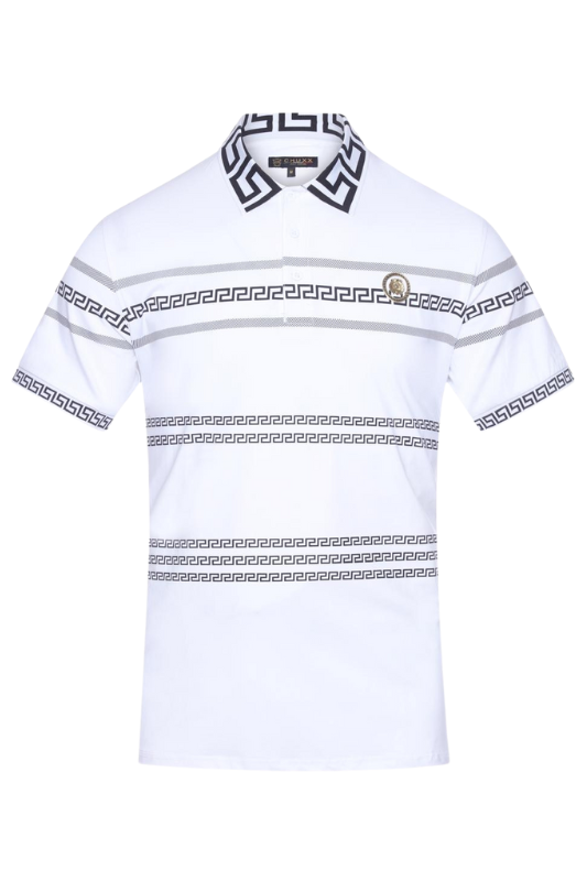 All Over Geo Lines & Trim Polo