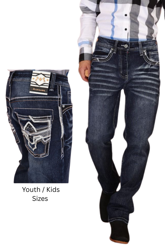 Tribal Stitch Pocket Kids Jeans