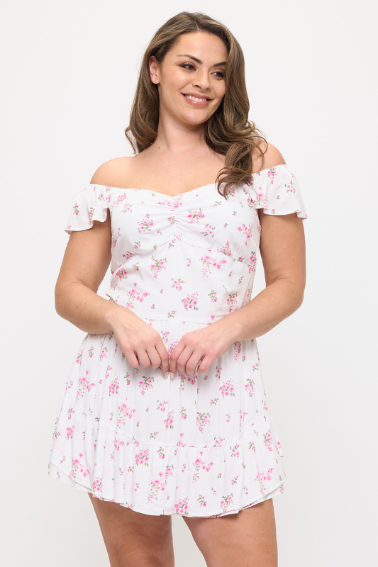 cap sleeve mesh dress Floral Mesh Cap Sleeve Dress – Concept Apparel