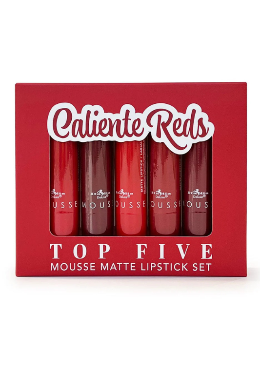 Caliente Reds 5 Piece Matte Lipstick Set