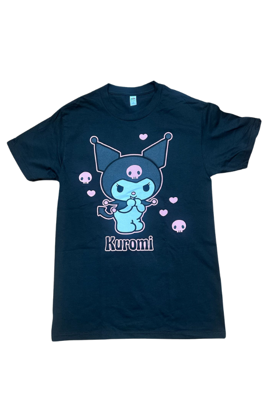 Kuromi Skull Hearts Graphic Tee