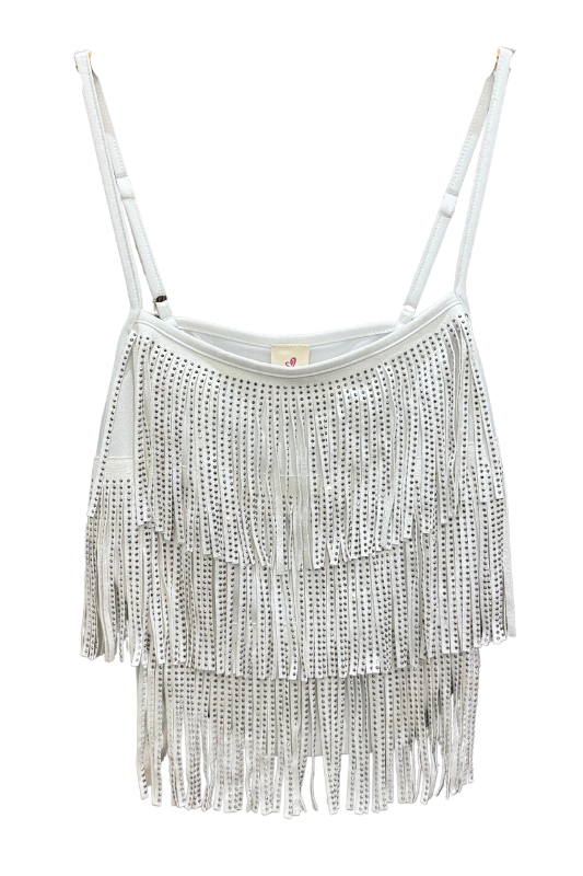 Studded Fringe Layer Tank Top