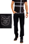 Fleur De Lis Pocket Stitch Bootcut Denim