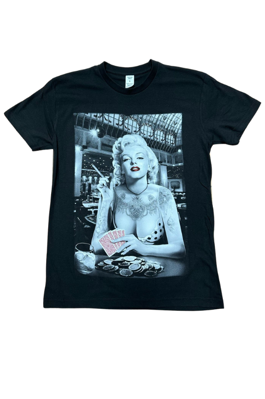 Marilyn Monroe Tattoo Poker Graphic Tee