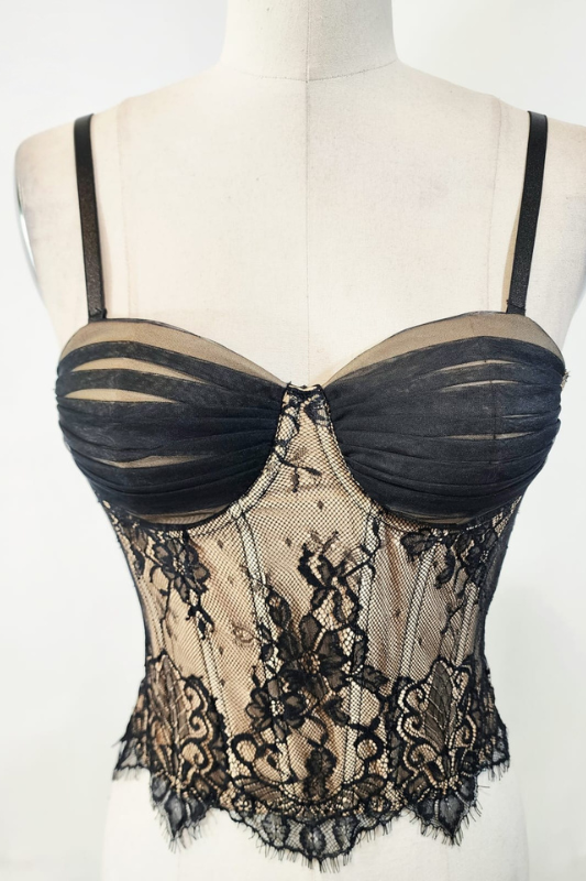 Nude Illusion Lace Corset Top