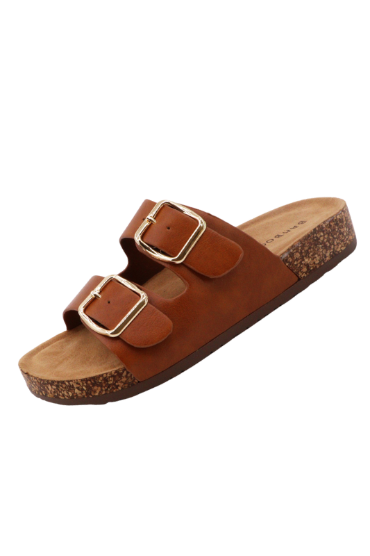 CHAMPION-81 2 Strap Buckle Cork Sandal