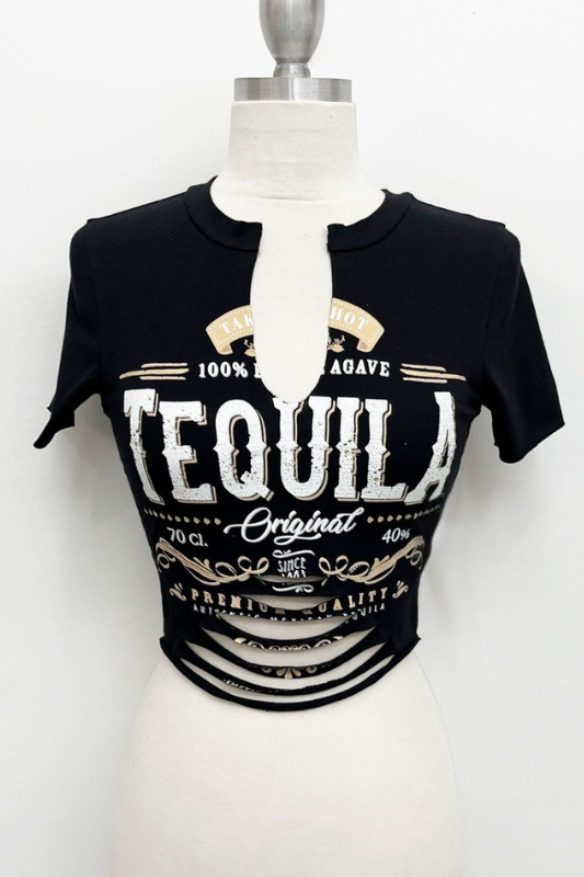 Tequila Blue Agave Cut & Slash Tee
