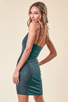 Glitter Asym Wrap Tank Dress