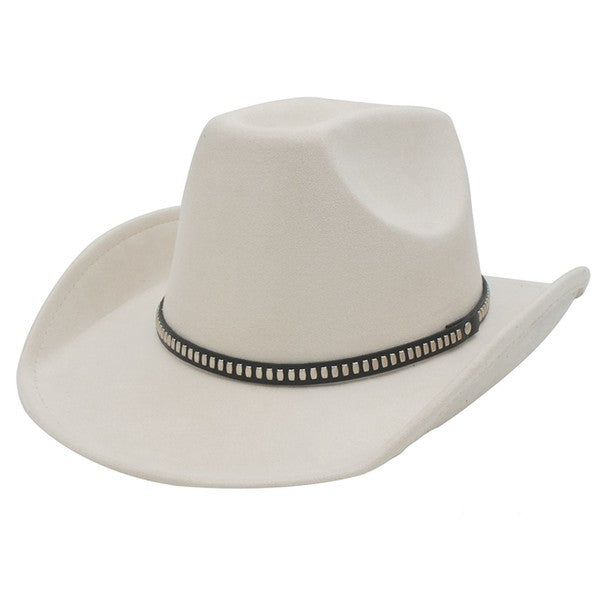 Studded Suede Cowboy Hat