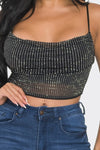 All Studded Crop Tank Top