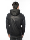 Pleather Zip-Up with Hood Jacket