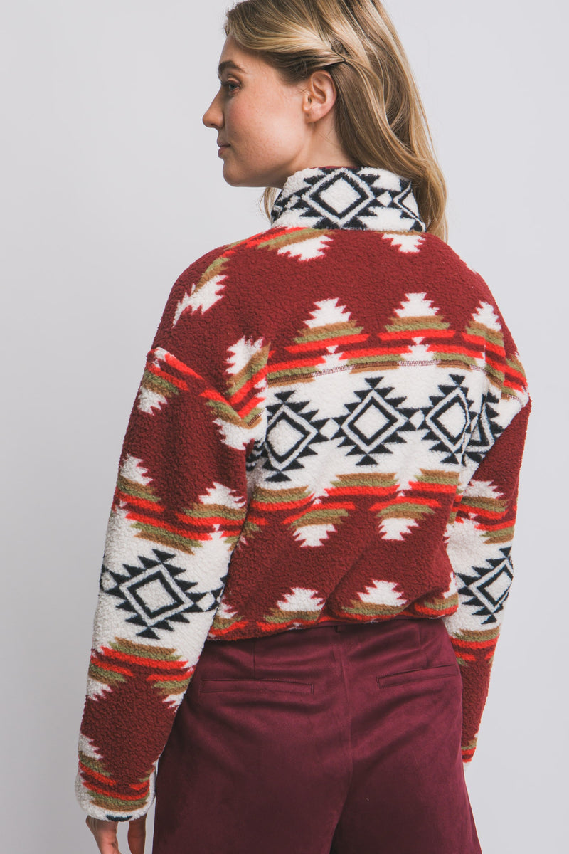 Aztec Sherpa Full Zip Jacket
